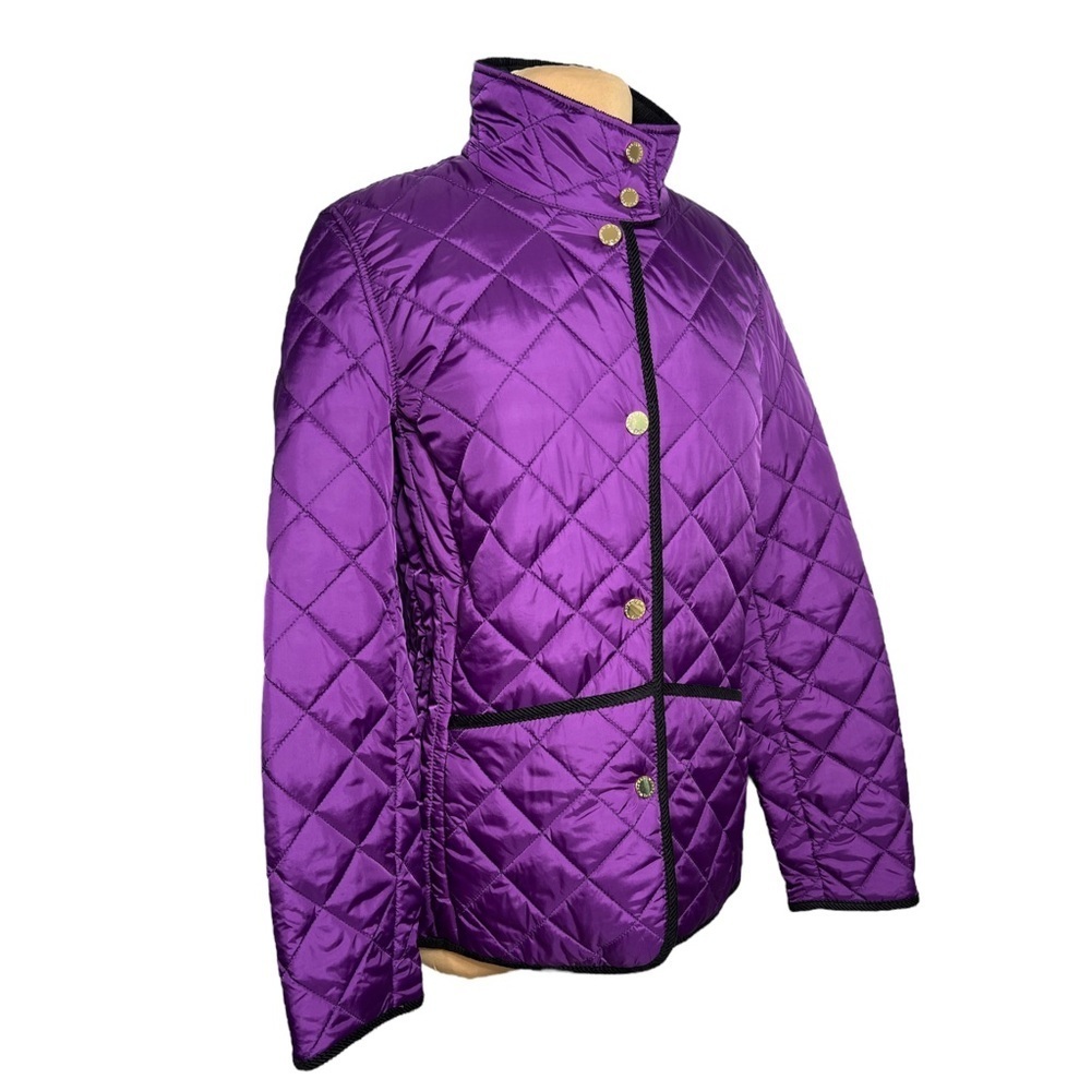 C. Wonder purple Quilted Barn Jacket with Printed Lining size L - Picture 3 of 8